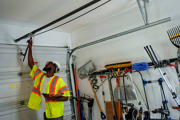 Professional Garage Door technician working in Mount Pulaski, IL